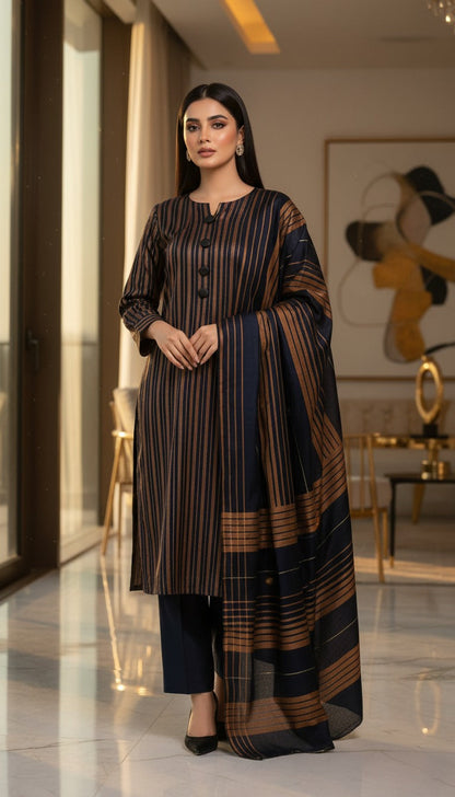 3pc Swiss Lawn Summer Dress